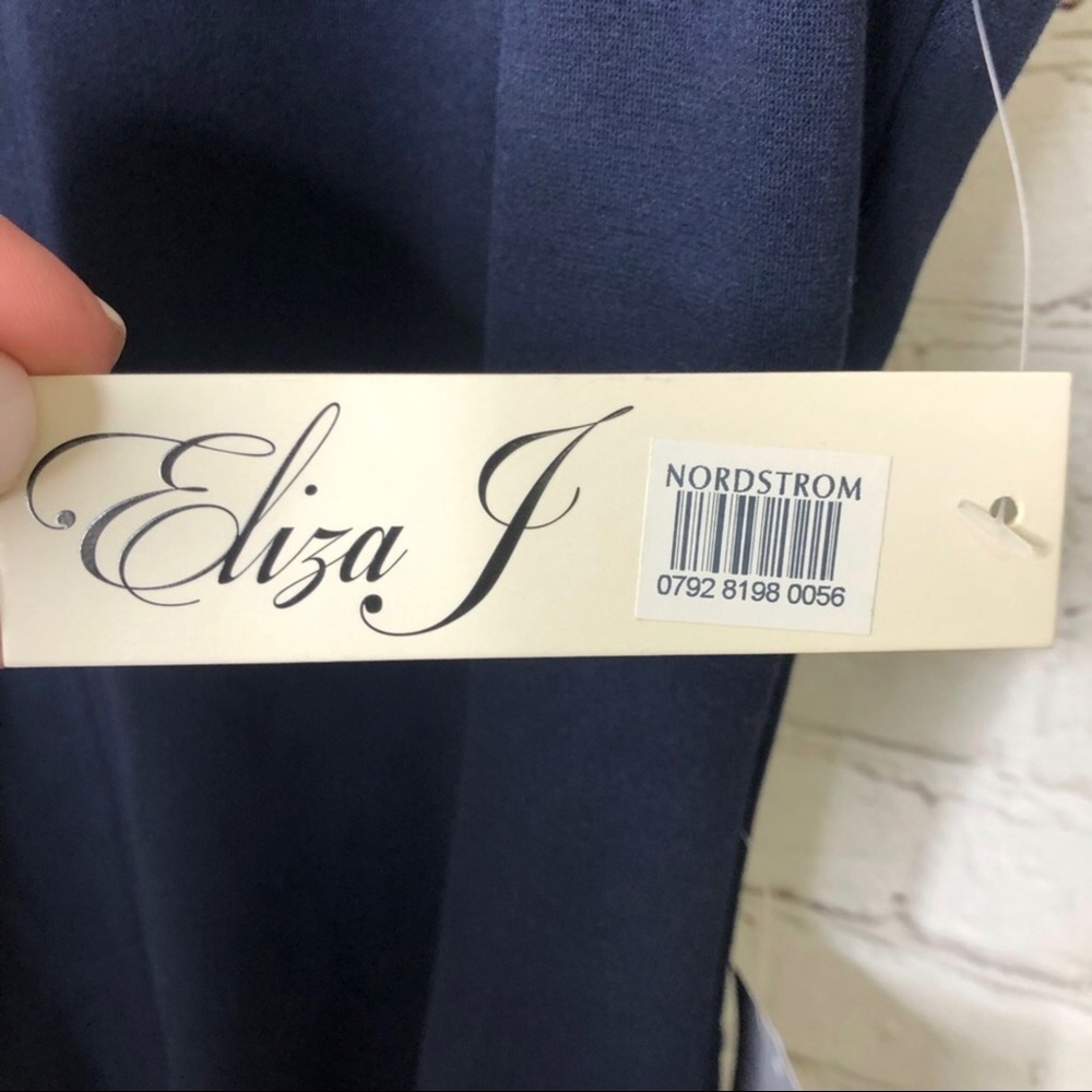 Eliza J Fit & Flare Dress Sleeveless Colorblock Size 4 Navy Blue Pink - Picture 9 of 12